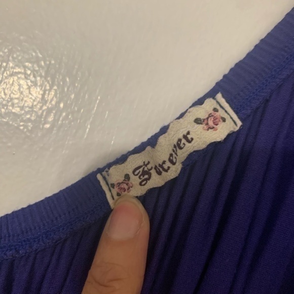 Forever 21 Blue Mini Dress Size Small - Picture 6 of 9